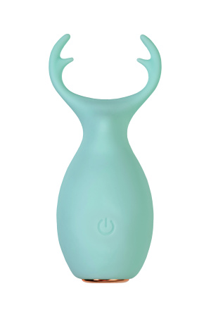 Вибратор Штучки-Дрючки, Mr. Moose, бирюзовый, силикон, 9,5см