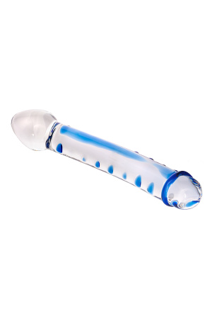 Двусторонний фаллоимитатор Sexus Glass, стекло, прозрачный, 20 см
