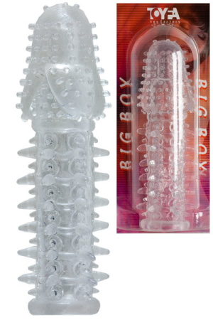 Насадка на пенис с ворсинками TOYFA, прозрачная, 13,5 см