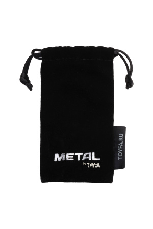 Анальная втулка TOYFA Metall  металл, серебряная с фиолетовым кристаллом, 8 см, Ø 3,4 см, 85 гр