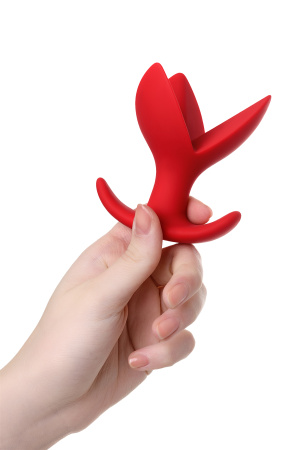 Анальная втулка  расширяющая TODO BY TOYFA FLOWER, силикон, красная, 9 см, Ø 6 см