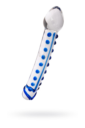 Двусторонний фаллоимитатор Sexus Glass, стекло, прозрачный, 20 см