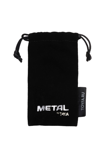 Анальная втулка  TOYFA Metall, металл, серебряная  с кристаллом цвета алмаз, 12 см, Ø 4 см, 195 гр