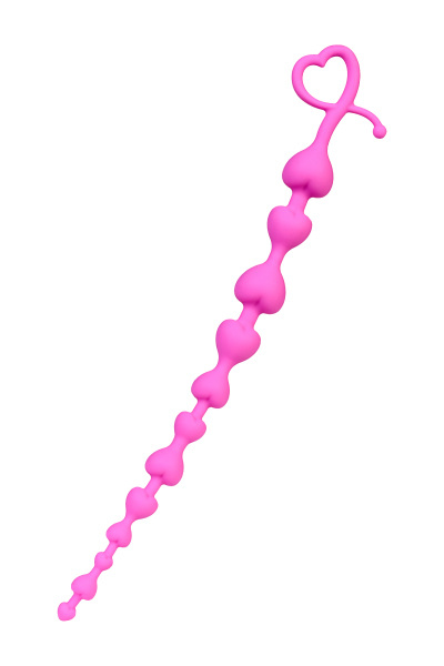 Анальная цепочка TOYFA ToDo  LONG SWEETY, силикон, розовая, 34 см, Ø 2,7 см