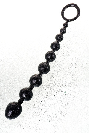 Цепочка анальная TOYFA A-Toys, черная, 23,2 см, Ø 2,7