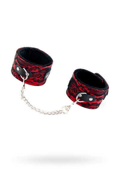 Оковы на ноги (кружевные), TOYFA Marcus, красные, 46 см