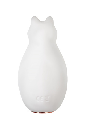 Вибратор Штучки-Дрючки, Mr. Bear, белый, силикон, 7,5см